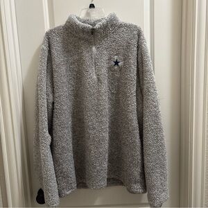 Dallas Cowboys NFL Apparel Women’s 2XL  Pullover Zip Sherpa 1/2 Zip Cozy